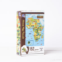 Load image into Gallery viewer, Africa Illustrated Map Wooden Jigsaw Puzzle for Children and Adults - 152-Piece