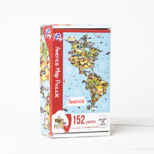 Load image into Gallery viewer, America Illustrated Map Wooden Jigsaw Puzzle for Children and Adults - 152-Piece