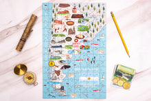 Load image into Gallery viewer, Argentina Illustrated Map Wooden Jigsaw Puzzle for Children and Adults - 152-Piece