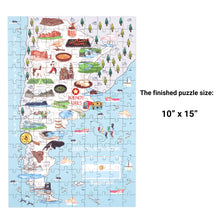 Load image into Gallery viewer, Argentina Illustrated Map Wooden Jigsaw Puzzle for Children and Adults - 152-Piece