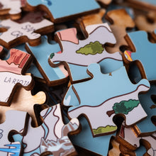 Load image into Gallery viewer, Argentina Illustrated Map Wooden Jigsaw Puzzle for Children and Adults - 152-Piece