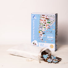 Load image into Gallery viewer, Argentina Illustrated Map Wooden Jigsaw Puzzle for Children and Adults - 152-Piece