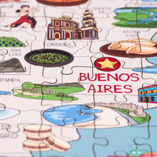 Load image into Gallery viewer, Argentina Illustrated Map Wooden Jigsaw Puzzle for Children and Adults - 152-Piece