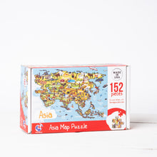 Load image into Gallery viewer, Asia Illustrated Map Wooden Jigsaw Puzzle for Children and Adults - 152-Piece