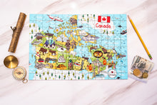 Load image into Gallery viewer, Canada Illustrated Map Wooden Jigsaw Puzzle for Children and Adults - 152-Piece