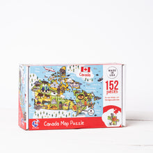 Load image into Gallery viewer, Canada Illustrated Map Wooden Jigsaw Puzzle for Children and Adults - 152-Piece