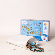 Load image into Gallery viewer, Caribbean Illustrated Map Wooden Jigsaw Puzzle for Children and Adults - 152-Piece