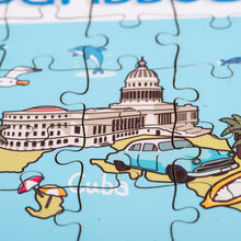 Load image into Gallery viewer, Caribbean Illustrated Map Wooden Jigsaw Puzzle for Children and Adults - 152-Piece