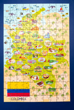 Load image into Gallery viewer, Colombia Illustrated Map Wooden Jigsaw Puzzle for Children and Adults - 152-Piece