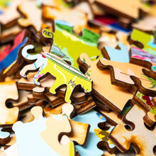 Load image into Gallery viewer, Colombia Illustrated Map Wooden Jigsaw Puzzle for Children and Adults - 152-Piece