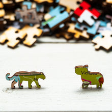 Load image into Gallery viewer, Colombia Illustrated Map Wooden Jigsaw Puzzle for Children and Adults - 152-Piece