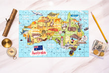 Load image into Gallery viewer, Australia Illustrated Map Wooden Jigsaw Puzzle for Children and Adults - 152-Piece