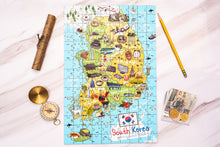 Load image into Gallery viewer, South Korea Illustrated Map Wooden Jigsaw Puzzle for Children and Adults - 152-Piece
