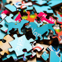 Load image into Gallery viewer, Dogs of the World Illustrated Map Wooden Jigsaw Puzzle for Children and Adults - 152-Piece