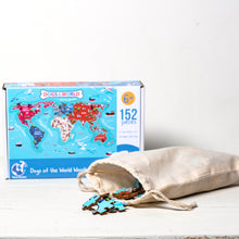 Load image into Gallery viewer, Dogs of the World Illustrated Map Wooden Jigsaw Puzzle for Children and Adults - 152-Piece