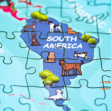 Load image into Gallery viewer, Dogs of the World Illustrated Map Wooden Jigsaw Puzzle for Children and Adults - 152-Piece