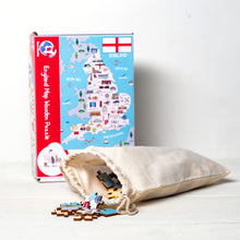 Load image into Gallery viewer, England Illustrated Map Wooden Jigsaw Puzzle for Children and Adults - 152-Piece