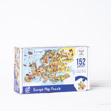 Load image into Gallery viewer, Europe Illustrated Map Wooden Jigsaw Puzzle for Children and Adults - 152-Piece