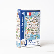 Load image into Gallery viewer, France Illustrated Map Wooden Jigsaw Puzzle for Children and Adults - 152-Piece