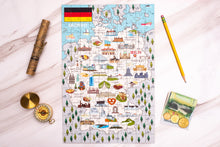 Load image into Gallery viewer, Germany Illustrated Map Wooden Jigsaw Puzzle for Children and Adults - 152-Piece