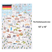 Load image into Gallery viewer, Germany Illustrated Map Wooden Jigsaw Puzzle for Children and Adults - 152-Piece
