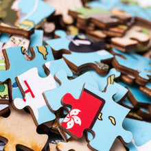 Load image into Gallery viewer, Hong Kong Illustrated Map Wooden Jigsaw Puzzle for Children and Adults - 152-Piece