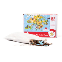 Load image into Gallery viewer, Hong Kong Illustrated Map Wooden Jigsaw Puzzle for Children and Adults - 152-Piece