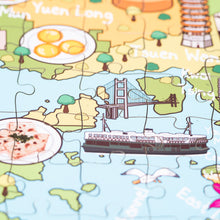 Load image into Gallery viewer, Hong Kong Illustrated Map Wooden Jigsaw Puzzle for Children and Adults - 152-Piece
