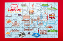 Load image into Gallery viewer, London Illustrated Map Wooden Jigsaw Puzzle for Children and Adults - 152-Piece