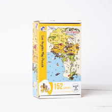 Load image into Gallery viewer, Los Angeles Illustrated Map Wooden Jigsaw Puzzle for Children and Adults - 152-Piece