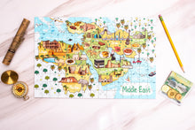 Load image into Gallery viewer, Middle East Illustrated Map Wooden Jigsaw Puzzle for Children and Adults - 152-Piece