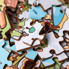 Load image into Gallery viewer, Middle East Illustrated Map Wooden Jigsaw Puzzle for Children and Adults - 152-Piece