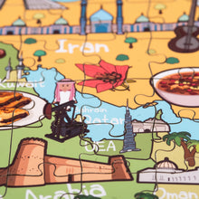 Load image into Gallery viewer, Middle East Illustrated Map Wooden Jigsaw Puzzle for Children and Adults - 152-Piece