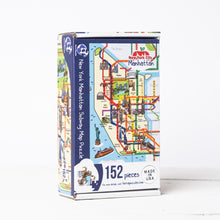 Load image into Gallery viewer, New York Manhattan Subway Illustrated Map Wooden Jigsaw Puzzle for Children and Adults - 152-Piece