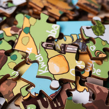 Load image into Gallery viewer, Nigeria Illustrated Map Wooden Jigsaw Puzzle for Children and Adults - 152-Piece