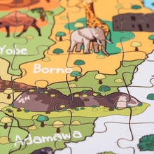 Load image into Gallery viewer, Nigeria Illustrated Map Wooden Jigsaw Puzzle for Children and Adults - 152-Piece