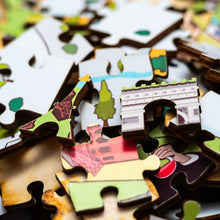 Load image into Gallery viewer, Paris Illustrated Map Wooden Jigsaw Puzzle for Children and Adults - 152-Piece