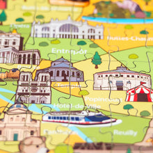 Load image into Gallery viewer, Paris Illustrated Map Wooden Jigsaw Puzzle for Children and Adults - 152-Piece
