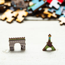 Load image into Gallery viewer, Paris Illustrated Map Wooden Jigsaw Puzzle for Children and Adults - 152-Piece