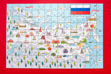 Load image into Gallery viewer, Russia Illustrated Map Wooden Jigsaw Puzzle for Children and Adults - 152-Piece