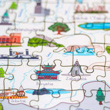 Load image into Gallery viewer, Russia Illustrated Map Wooden Jigsaw Puzzle for Children and Adults - 152-Piece
