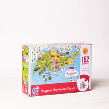 Load image into Gallery viewer, Singapore Illustrated Map Wooden Jigsaw Puzzle for Children and Adults - 152-Piece