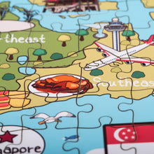 Load image into Gallery viewer, Singapore Illustrated Map Wooden Jigsaw Puzzle for Children and Adults - 152-Piece