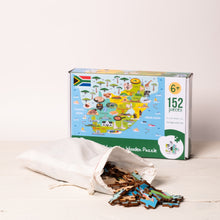 Load image into Gallery viewer, South Africa Illustrated Map Wooden Jigsaw Puzzle for Children and Adults - 152-Piece