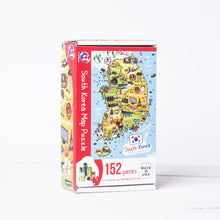 Load image into Gallery viewer, South Korea Illustrated Map Wooden Jigsaw Puzzle for Children and Adults - 152-Piece