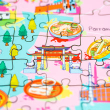 Load image into Gallery viewer, Sydney Illustrated Map Wooden Jigsaw Puzzle for Children and Adults - 152-Piece