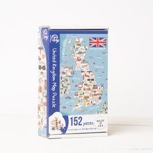 Load image into Gallery viewer, United Kingdom Illustrated Map Wooden Jigsaw Puzzle for Children and Adults - 152-Piece