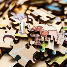 Load image into Gallery viewer, Washington DC Illustrated Map Wooden Jigsaw Puzzle for Children and Adults - 152-Piece