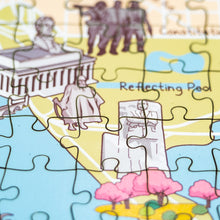Load image into Gallery viewer, Washington DC Illustrated Map Wooden Jigsaw Puzzle for Children and Adults - 152-Piece