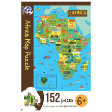 Load image into Gallery viewer, Africa Illustrated Map Wooden Jigsaw Puzzle for Children and Adults - 152-Piece